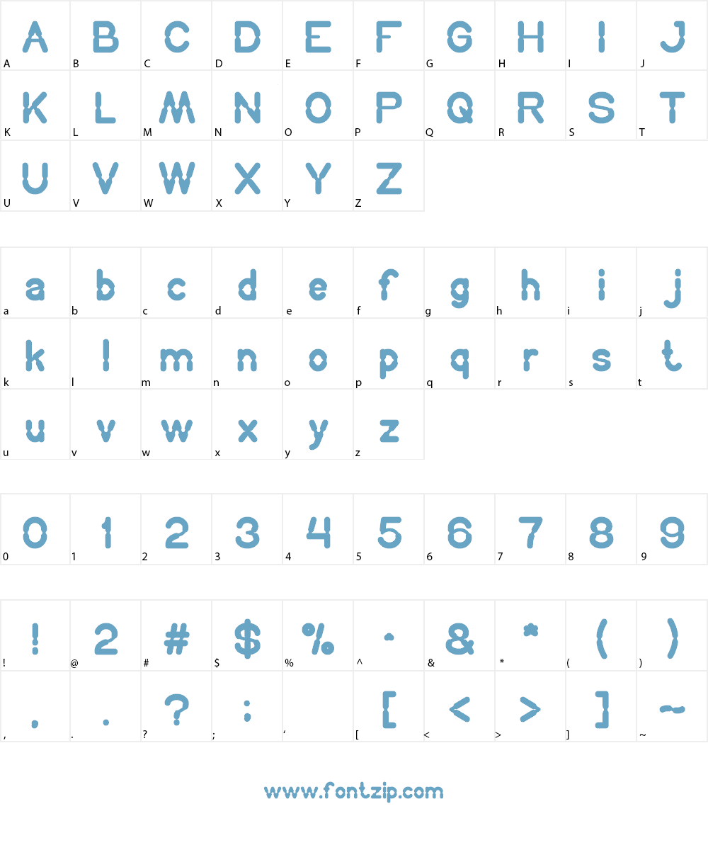 Hydraulics System Font Character